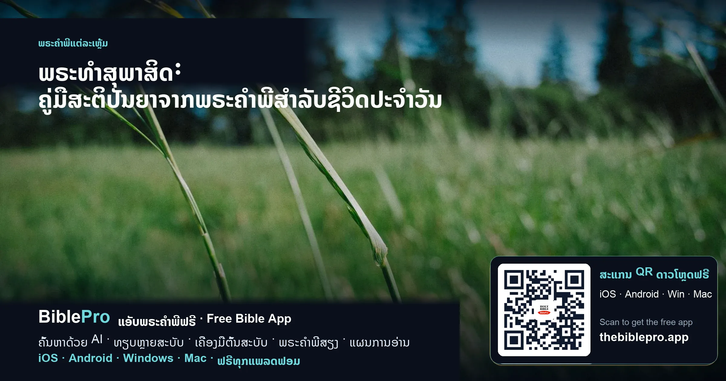 ພຣະທຳສຸພາສິດ: ຄູ່ມືສະຕິປັນຍາຈາກພຣະຄຳພີສຳລັບຊີວິດປະຈຳວັນ