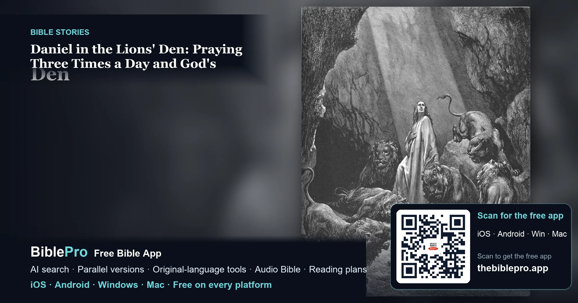 Daniel in the Lions' Den: Praying Three Times a Day and God's Deliverance