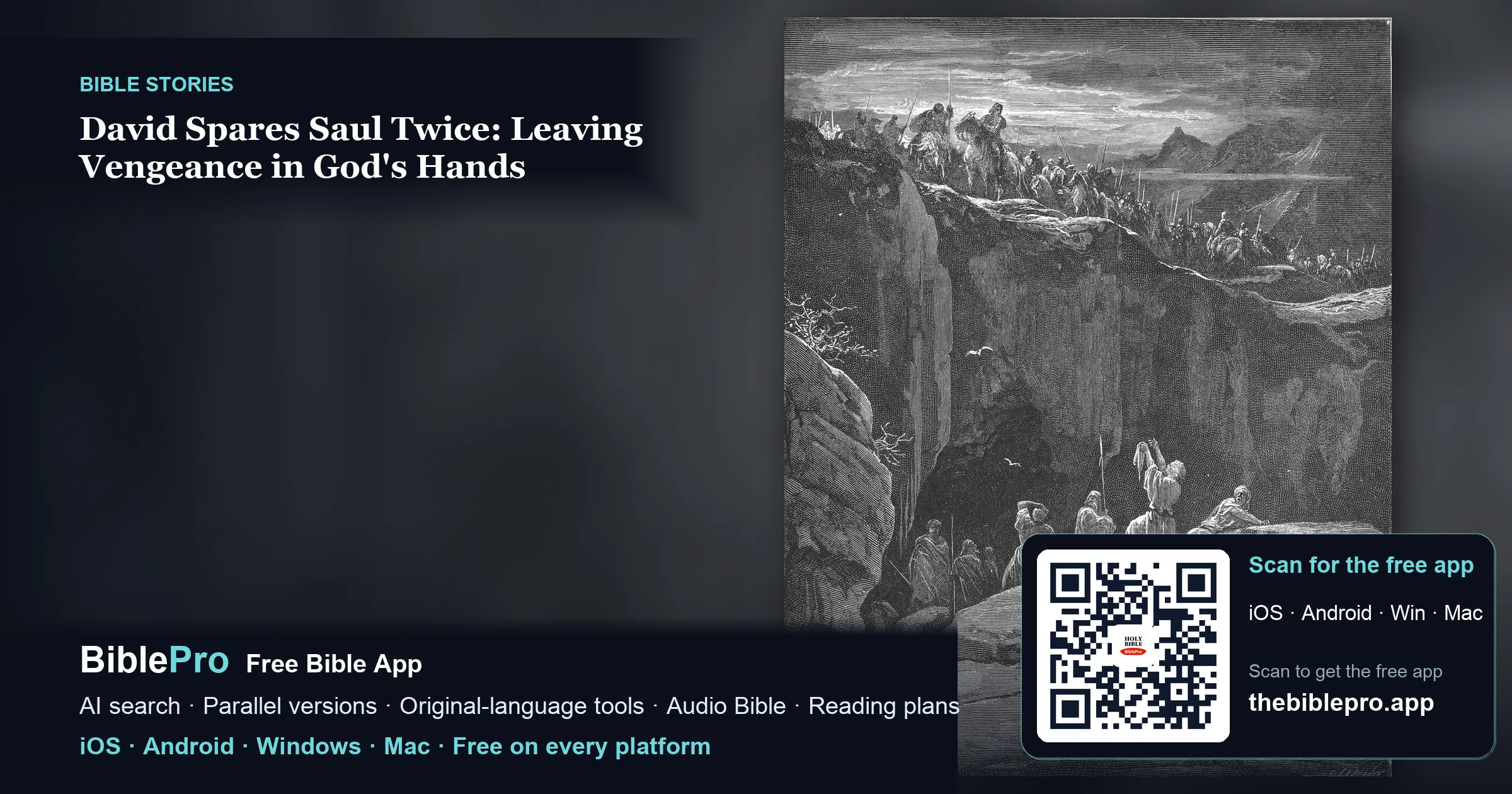 David Spares Saul Twice: Leaving Vengeance in God's Hands