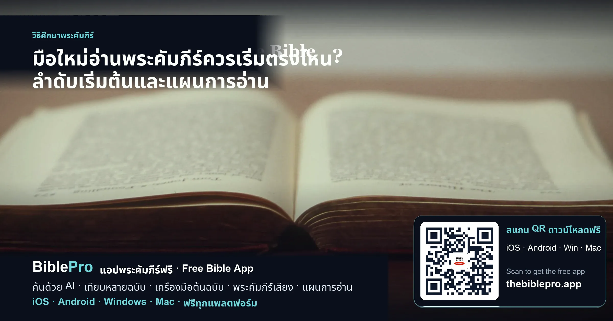 มือใหม่อ่านพระคัมภีร์ควรเริ่มตรงไหน? ลำดับเริ่มต้นและแผนการอ่าน