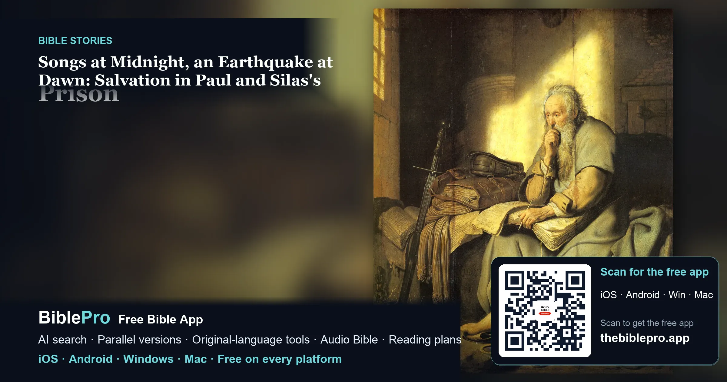 Songs at Midnight, an Earthquake at Dawn: Salvation in Paul and Silas's Prison Cell