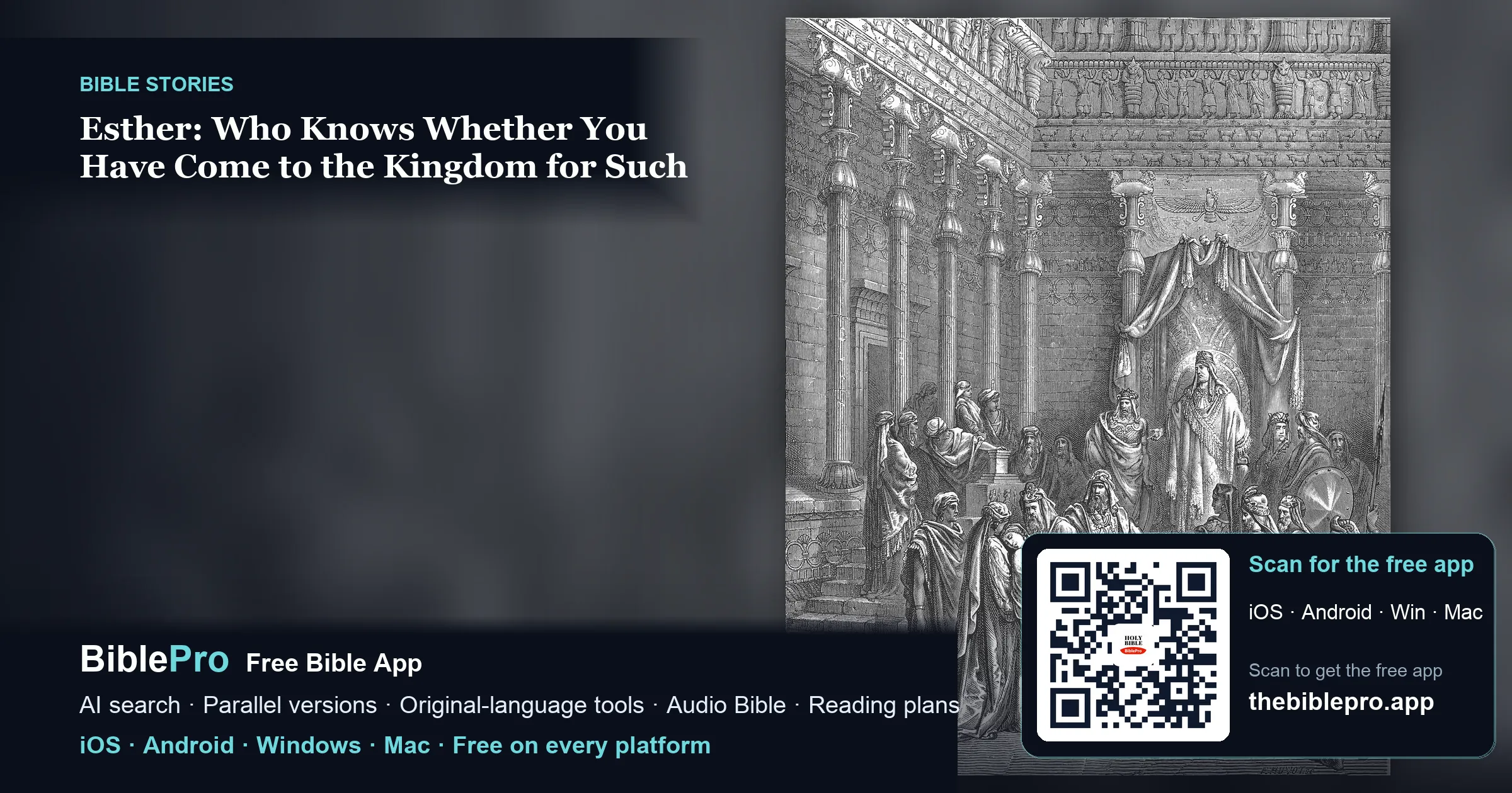 Esther: Who Knows Whether You Have Come to the Kingdom for Such a Time as This?