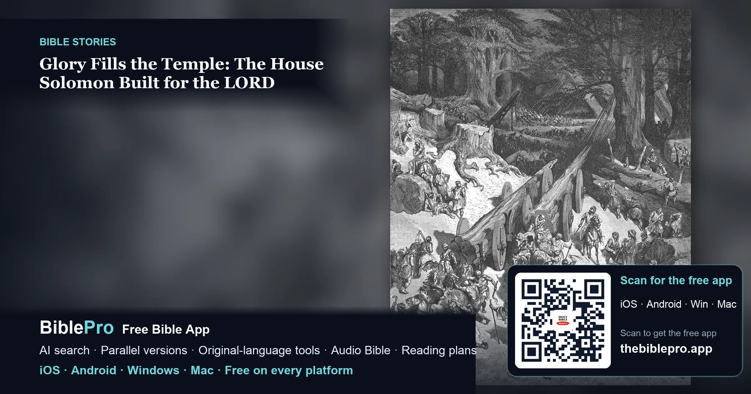Glory Fills the Temple: The House Solomon Built for the LORD