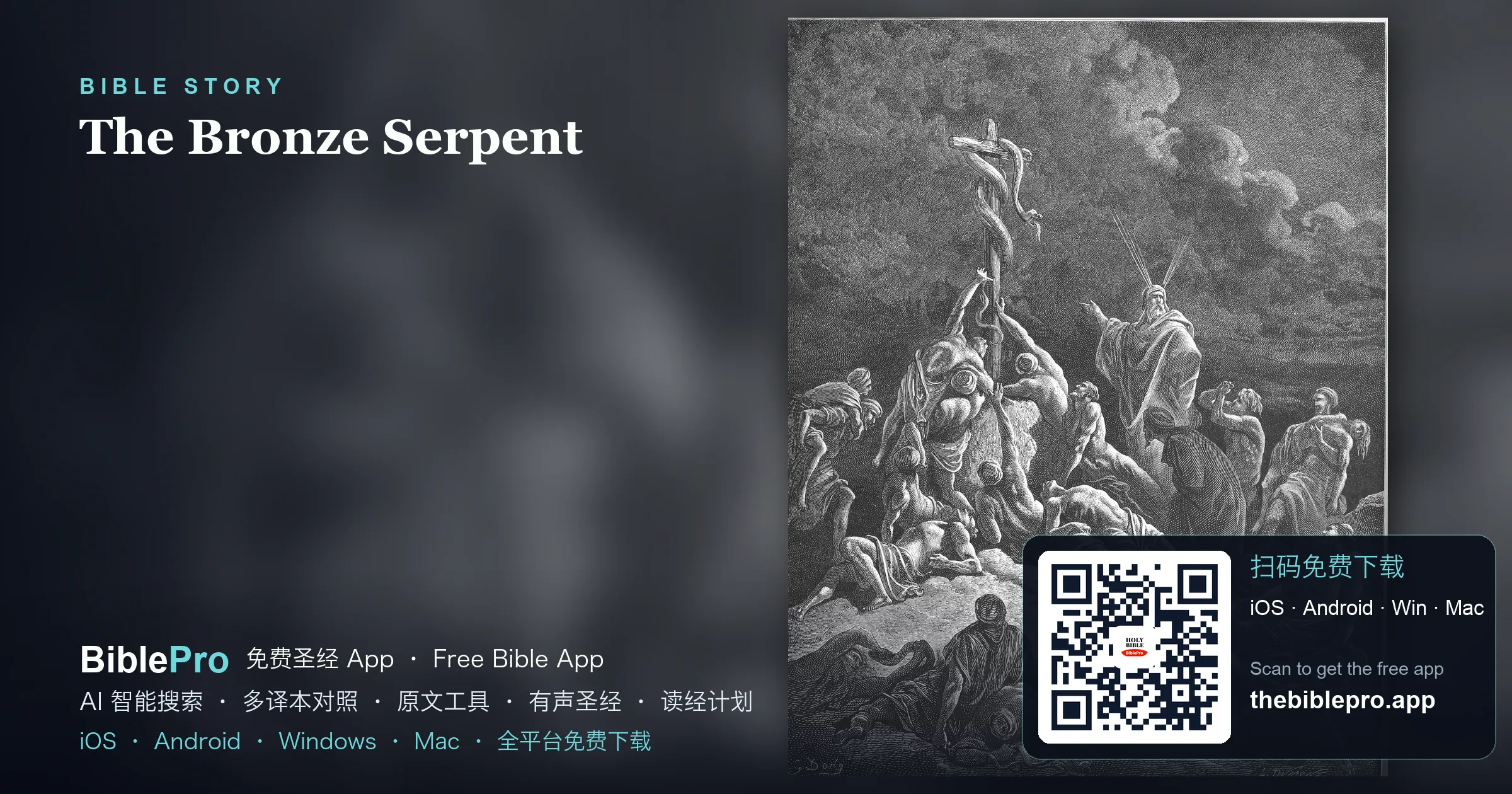 铜蛇高举：一望即活的救恩预表
