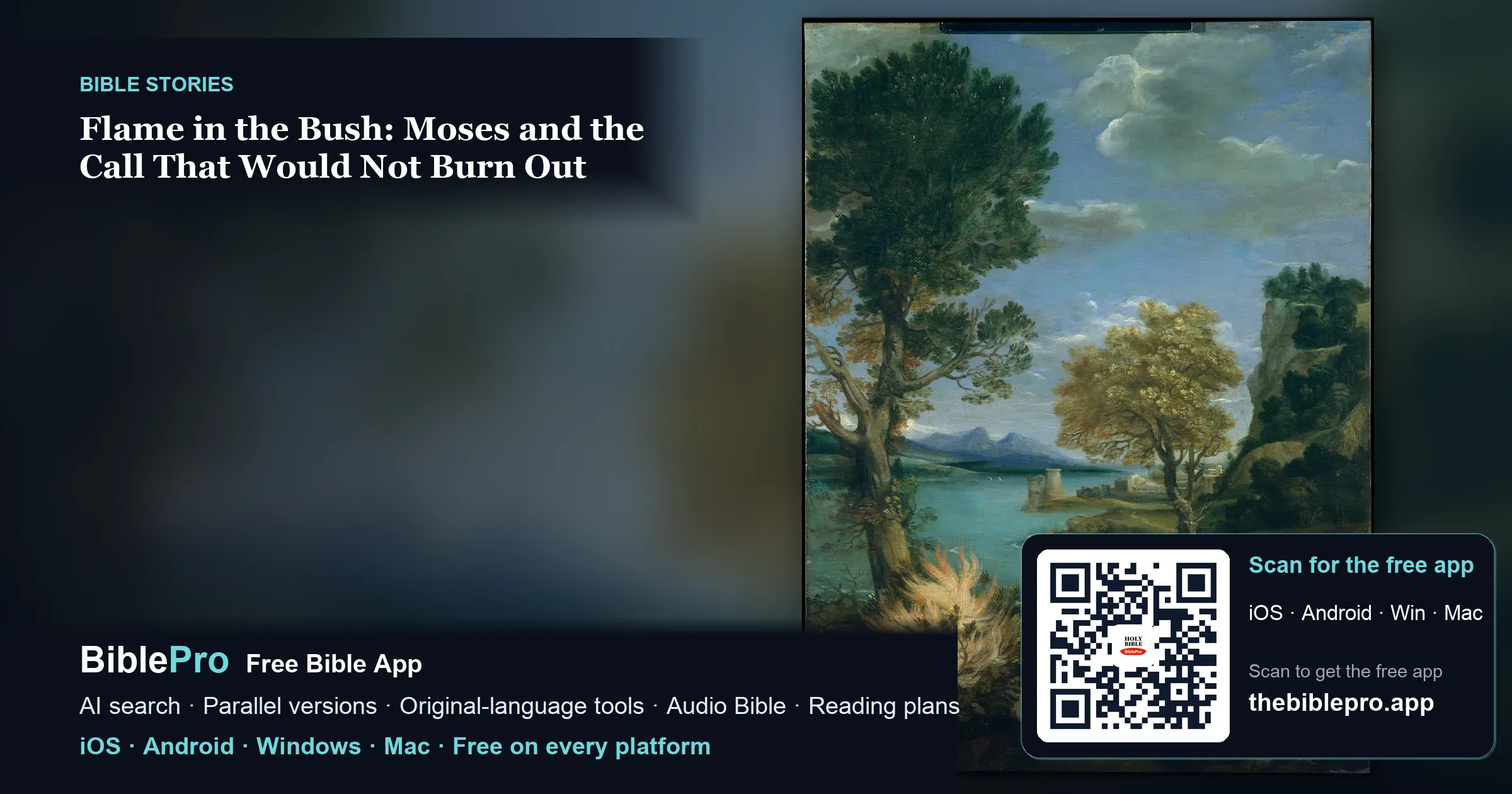 Flame in the Bush: Moses and the Call That Would Not Burn Out (Exodus 3)