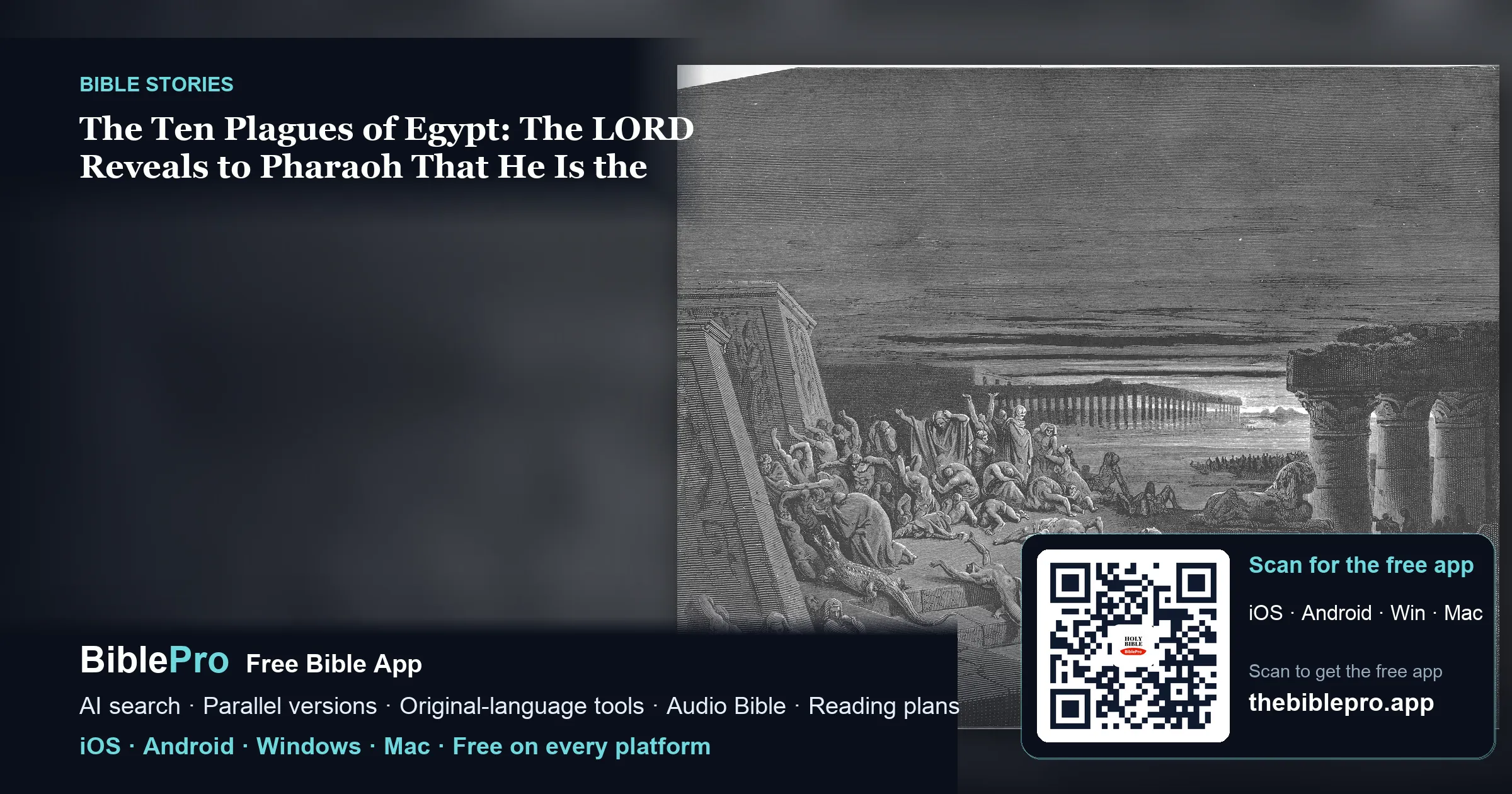 The Ten Plagues of Egypt: The LORD Reveals to Pharaoh That He Is the True God