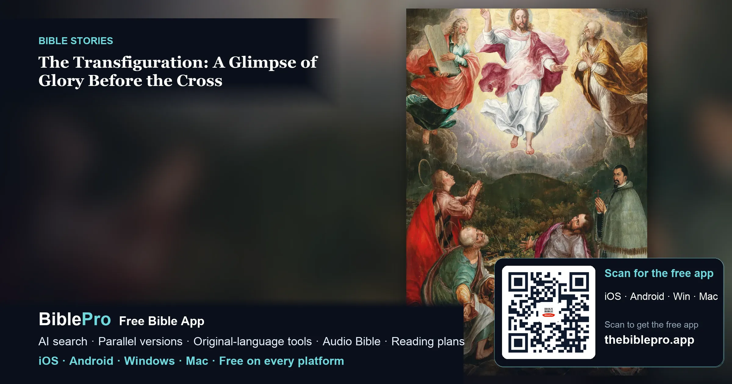 The Transfiguration: A Glimpse of Glory Before the Cross