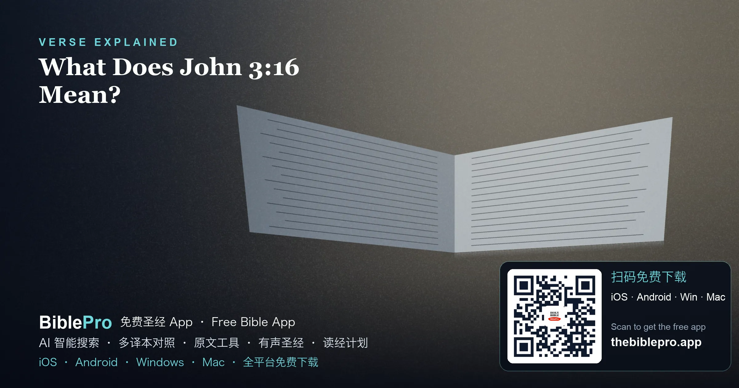 约翰福音 3:16 是什么意思？逐句解释