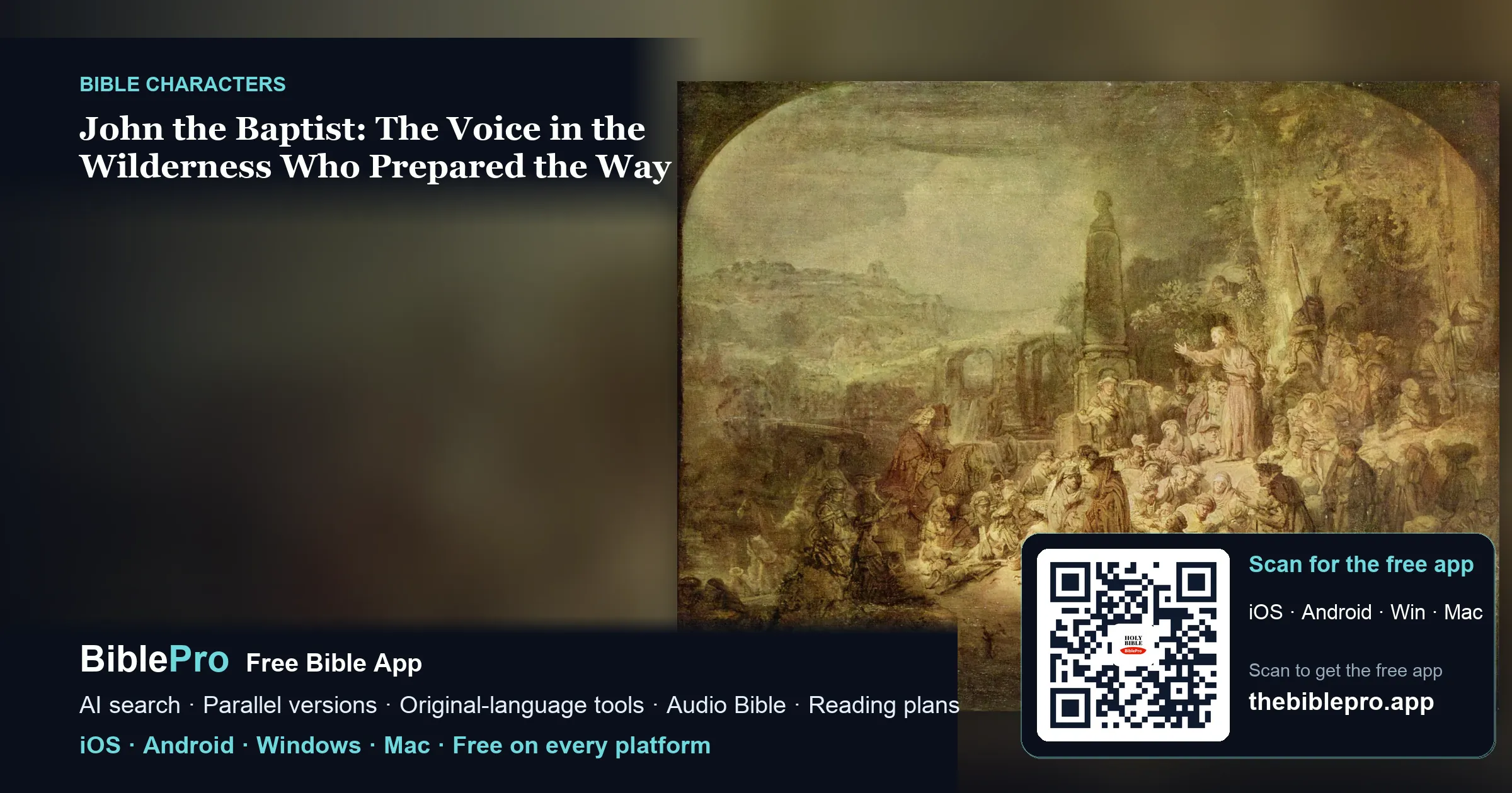 John the Baptist: The Voice in the Wilderness Who Prepared the Way