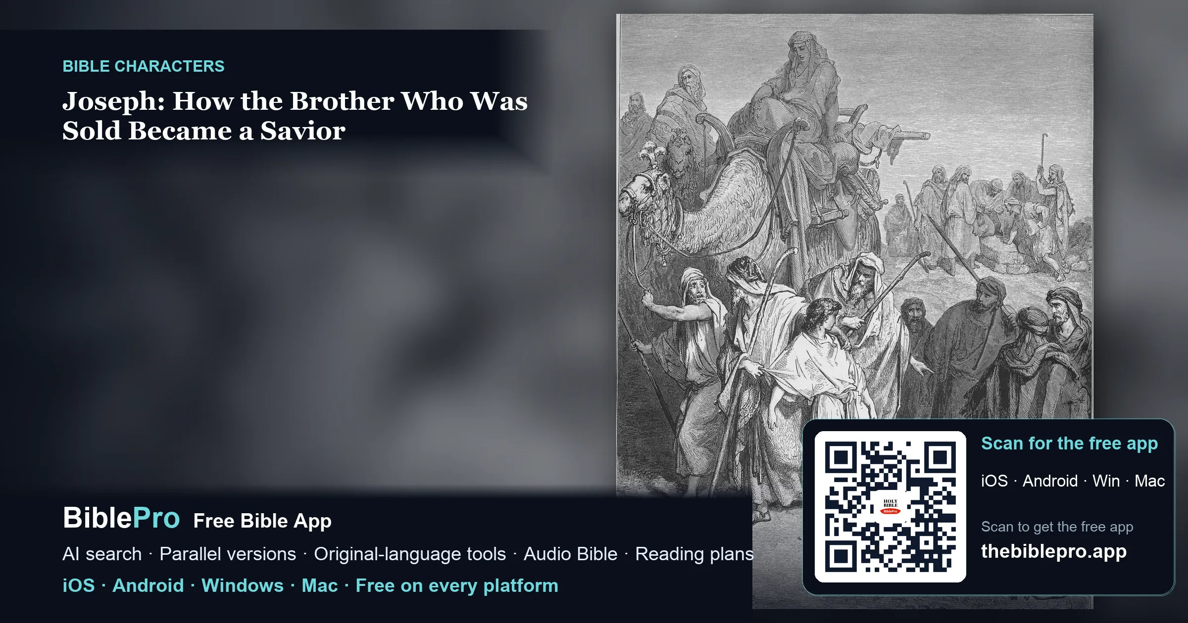 Joseph: How the Brother Who Was Sold Became a Savior