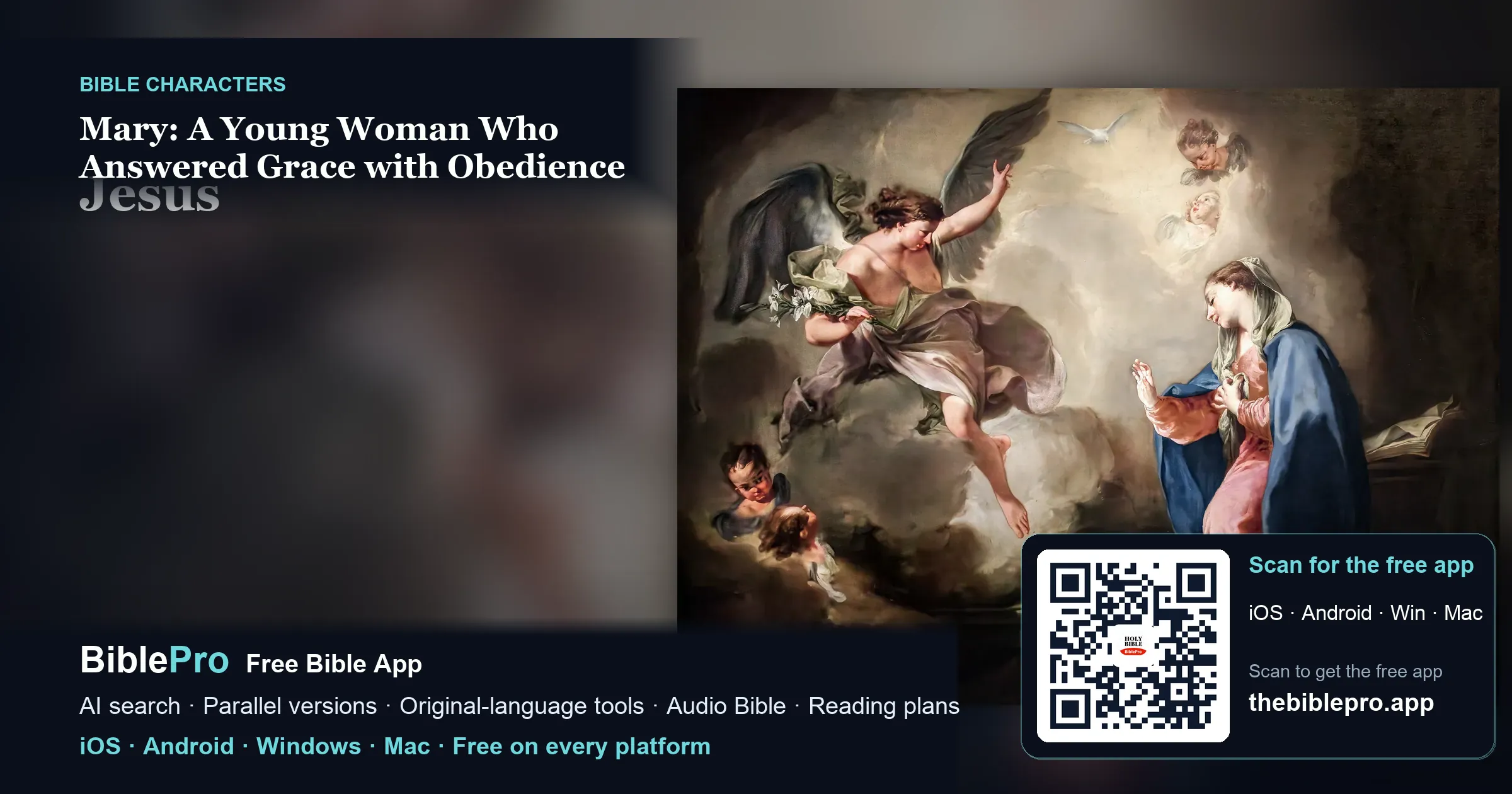 Mary: A Young Woman Who Answered Grace with Obedience