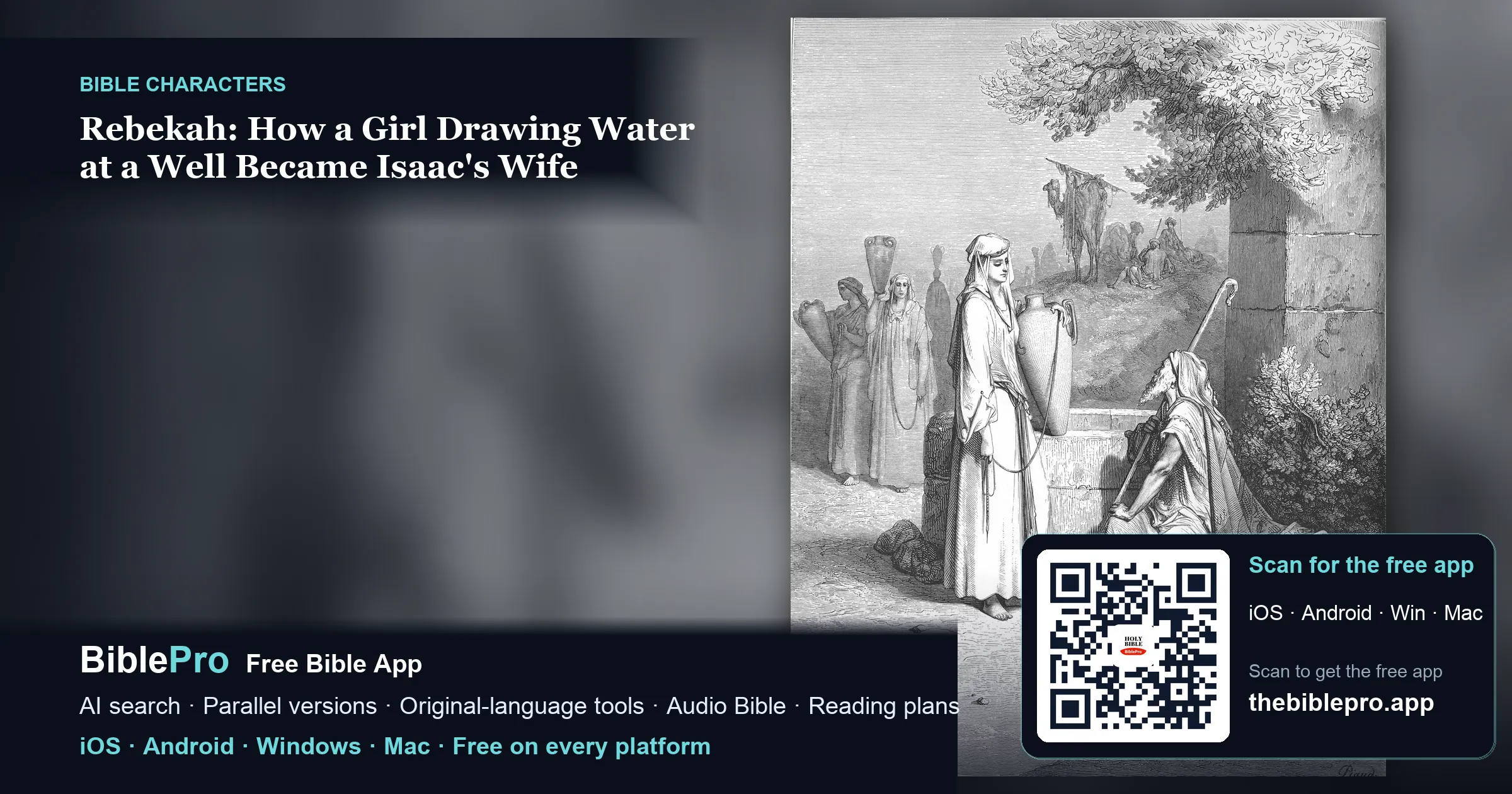 Rebekah: How a Girl Drawing Water at a Well Became Isaac's Wife