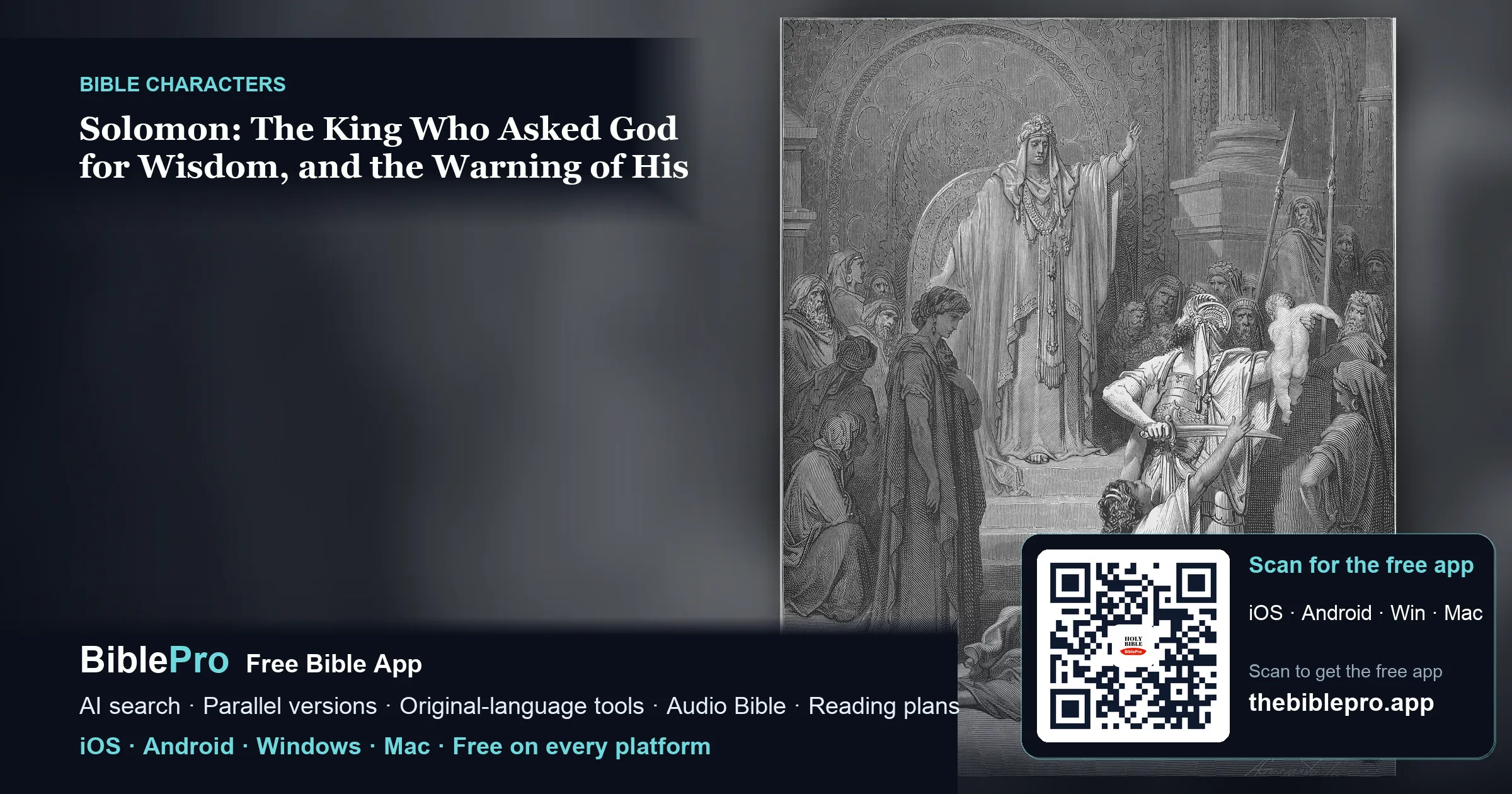 Solomon: The King Who Asked God for Wisdom, and the Warning of His Later Years