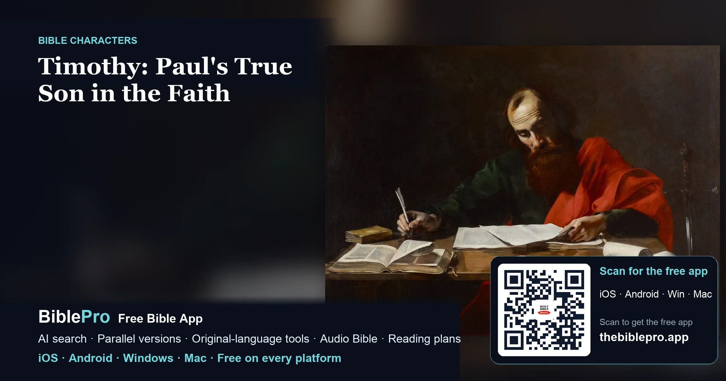 Timothy: Paul's True Son in the Faith